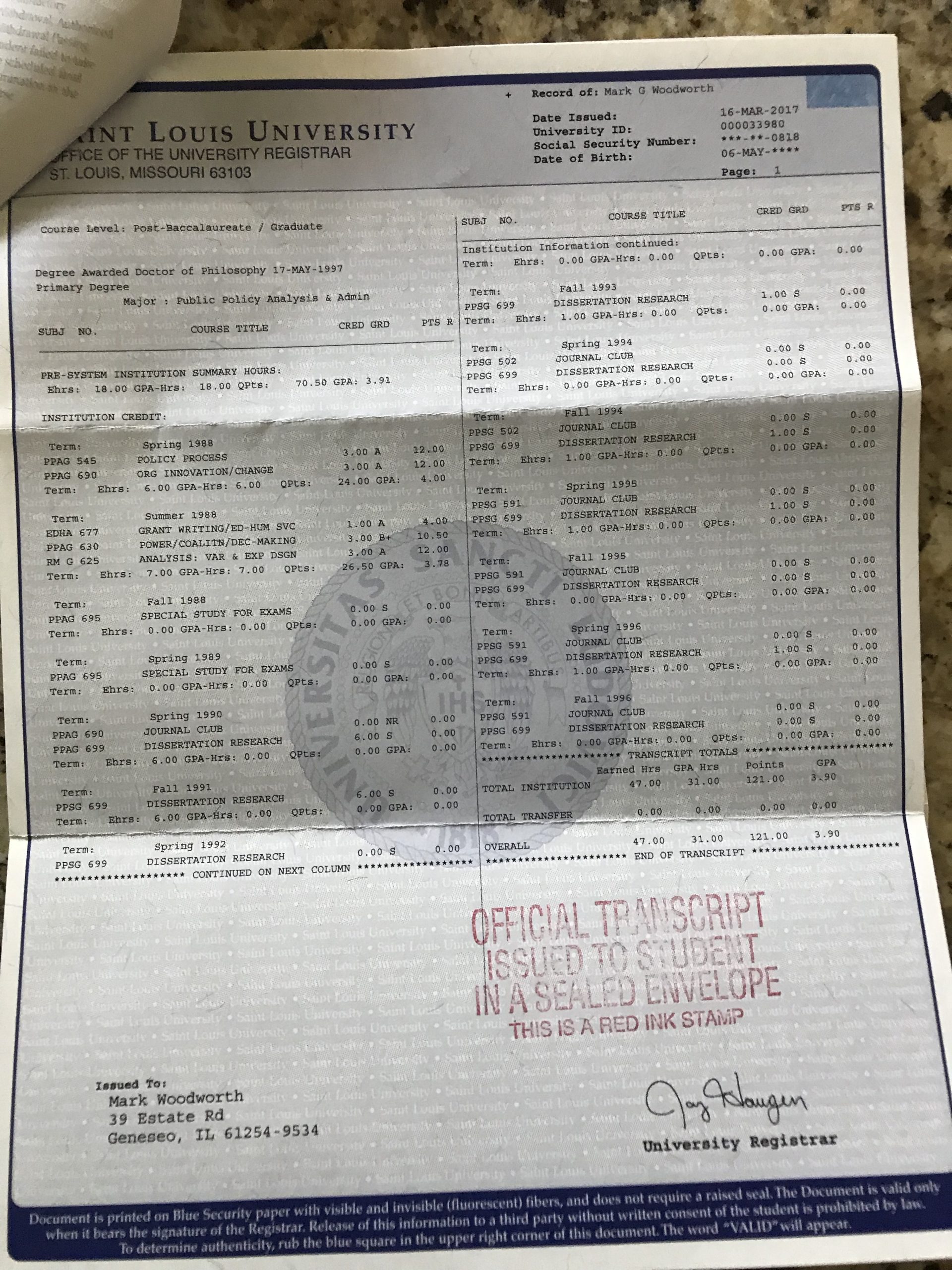 SLU PhD transcript 3